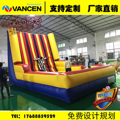 Inflatable Velcro wall inflatable mold parent-child game trampoline sticky music parent-child interactive amusement 