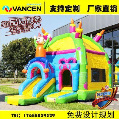 Candle clown slide large indoor and outdoor children toys recreation facilities inflatable castle trampoline 