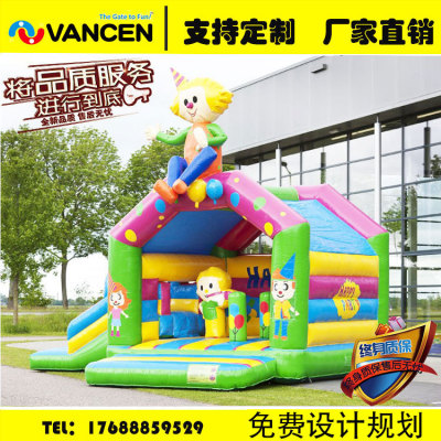 Manufacturer customized outdoor large land inflatable slide combination children's inflatable slide castle trampoline 