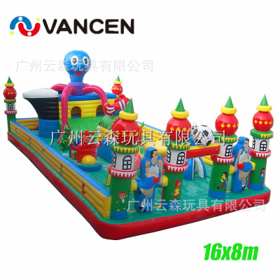 Factory direct football theme large inflatable castle slide naughty castle children's paradise amusement equipment 