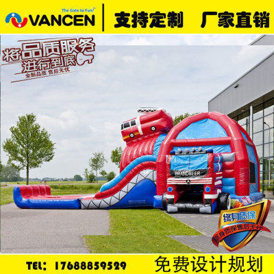 Bouncy castle children's inflatable trampoline slide combination castle air model custom water slide