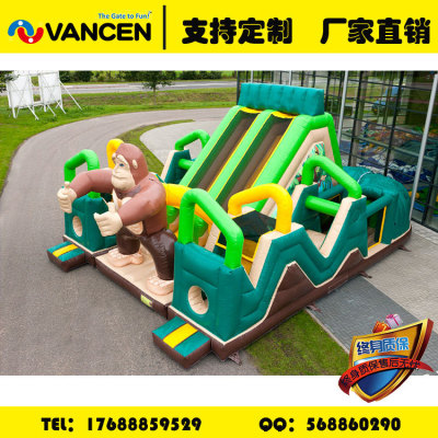 Toy Outdoor Children's Playground Equipment PVC Hercules Inflatable Castle Slide Customized Export