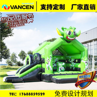 Guangzhou custom inflatable trampoline slide children's inflatable trampoline equipment combo unite
