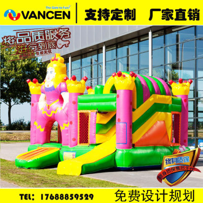 Combo unite, a custom inflatable casino inflatable slide trampoline castle small toy equipment