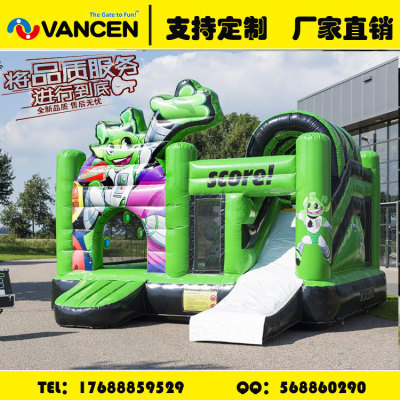 Manufacturers custom children's paradise environment-friendly PVC inflatable slide trampoline naughty fort equipment 