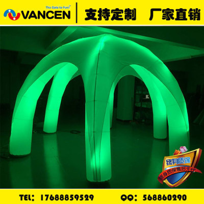 Customized export LED inflatable tent 5*5 outdoor activities advertising tent spider tent foreign trade goods