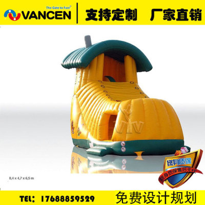 Manufacturers custom outdoor PVC shoes inflatable slide trampoline children activities park amusement equipment