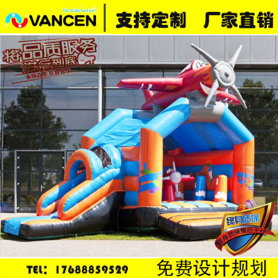 Naughty castle children's paradise custom inflatable large trampoline combination slide equipment million sea ball theme 