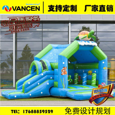 PVC children's playground inflatable castle slide large combination square inflatable trampoline equipment customization