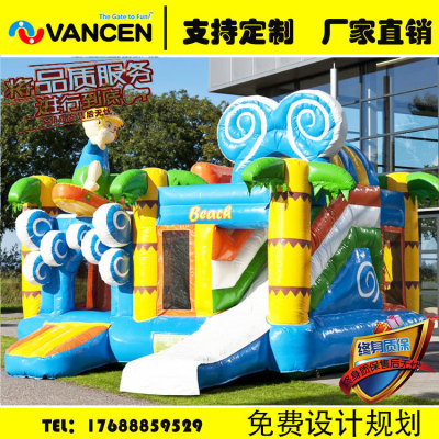 Manufacturer customized children's paradise inflatable castle large children's inflatable toys trampoline slide 