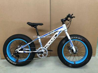 Bicycle 20 \"21\" mountain bike high carbon steel 4.0 wide tire snow bike factory direct sale