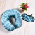 Brick velvet with eye patch memory cotton u-shaped pillow for nap slow reset pillow