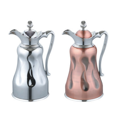 European high appearance level hot pot 1L plating shell glass inner pot heat preservation kettle