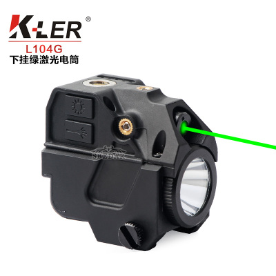LED mounted green laser tactical flashlight laser sight