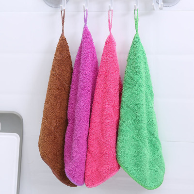 Kitchen cleaning dishcloth can be hung dishcloth not oil coral fleece thickened large roll dishcloth bibulous dishtowel