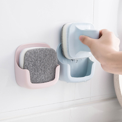 Self-designed kitchen wall-mounted pan brush with handle sponge dishwashing pan brush to remove grease cleaning brush