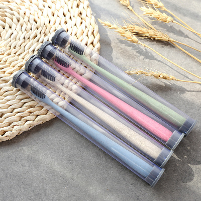 Wheat toothbrush travel filaments soft bristles environmentally friendly wheat straw couple toothbrush 