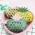 Korean edition splices lovable pineapple wallet spring summer hollow out heart mini fruit zero wallet