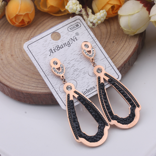 10 Yuan Store ornament Anti-Allergy Titanium Steel Earrings Online Celebrity Fashion Stud Earrings All-Match Temperamental Earrings Ornament Women