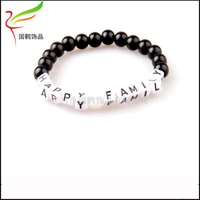 DIY jewelry wear beads bracelet acrylic alphabet beads bracelet
