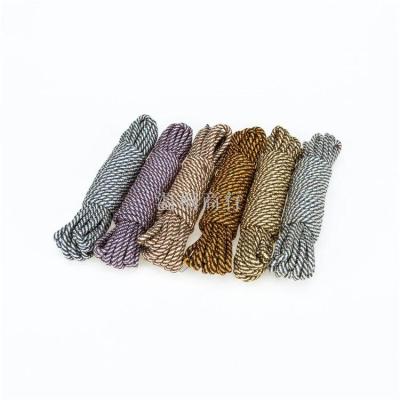 High Quality Colour Double Braided Cotton Braided Twisted Rope