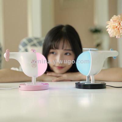 Helicopter small night light USB charging timing dazzle color touch sensing creative home LED gift light