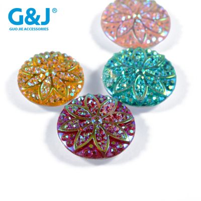 Resin diamond clothing accessories gemstone bauhinia wheel FH effect decorative accessories
