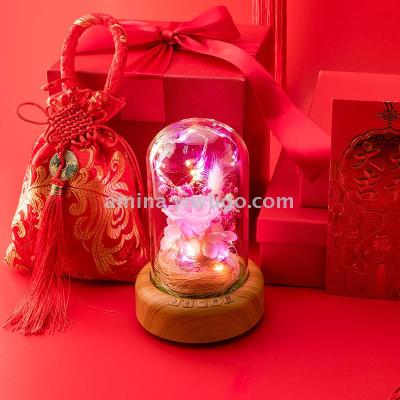 Liuguang wishing bottle bluetooth stereo eternal life flower birthday gift girls practical creative gift night light