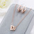 European and American Titanium Steel New Necklace Female Rose Gold Double Ring Letter D Diamond Inlaid Clavicle Chain Fashionable All Match Jewelry Wholesale