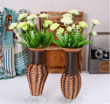 Manufacturer sells cane plait tie yi to take com.lowagie.text.paragraph big belly to arrange flower vase flower basket to live in adornment handicraft to put pieces