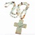 INFANTA JEWELRY Amazonite Gemstone Necklace knotted Women necklaces Cross Pendant Necklace