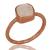 INFANTA JEWELRY 925 Silver Ring, Moonstone Ring, Genuine Moonstone Ring, Rose Gold Plated Ring, Semiprecious Jewelry