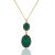 INFANTA JEWELRY 925 Sterling Silver Green Onyx Stone Pendant Necklace for Women