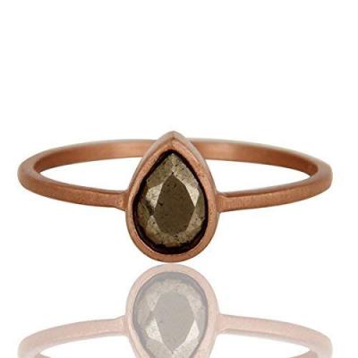 INFANTA JEWELRY Pyrite Gemstone Ring In Sterling Silver Handmade Jewelry