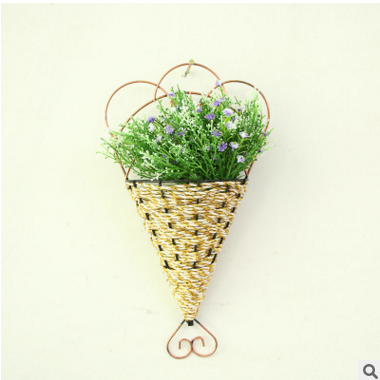 Small wall hanging flower basket garden wall decoration DIY plant hanging sitting room metope decoration