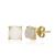 INFANTA JEWELRY Clear Quartz Gemstone Post Stud Earrings In 925 Sterling Silver Jewelry