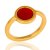 INFANTA JEWELRY 18k Gold Plated 925 Silver Red Enamel Stackable Ring Jewelry