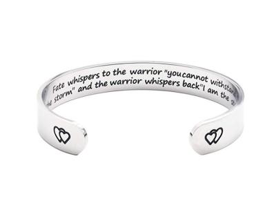 INFANTA JEWELRY Encouragement Bracelet Warrior Bracelet Fate Whispers to The Warrior You Cannot Withstand The Storm