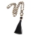 INFANTA JEWELRY Fashion Bohemian Tribal Natural Stone necklace with Crystal Tassel charm Women Pendant Necklace Jewelry