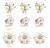 INFANTA JEWELRY Pearl Brooch Faux Pearl Flower Embellishments Pearl Brooch for Wedding Party Home Decoration and DIY
