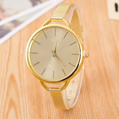 Fashion clothing market table grid steel belt women watch women with a fine iron tower high grade student table wholesale women table