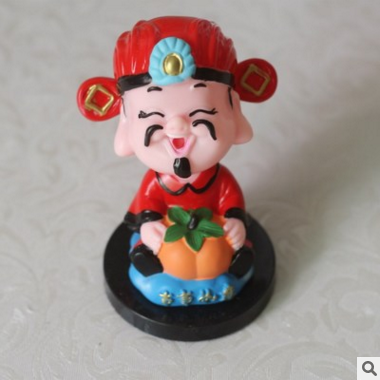 Creative zhaocai god shook his head figurines car interior supplies automobile put out lining crafts