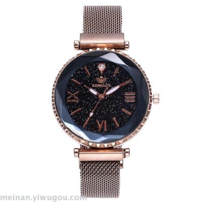 New web celebrity simple Roman magnet buckle ladies watch