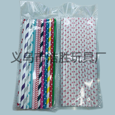Colour paper drinking straw disposable green straw creative portable color drink decoration party dessert table straw