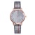 Wish new fashion cutting surface plaid belt ladies watch leisure free quartz watch wholesale