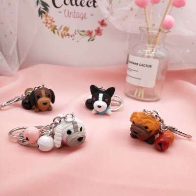 Cartoon dog key chain pendant car accessories doll jewelry hanging ornaments