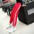 2019 spring and autumn new white loose casual joker sport hot style fashion Korean version nine cent pants
