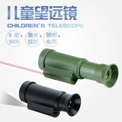 Children's telescope telescope retractable mini laser torch telescope