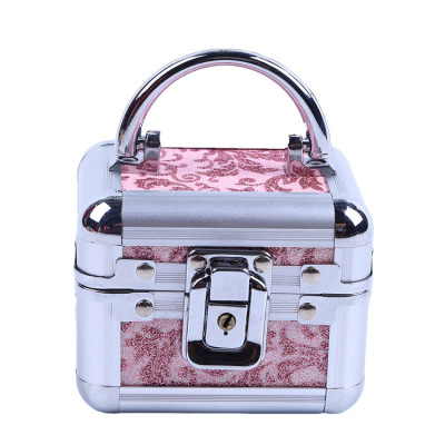 Professional compact and portable ladies cosmetic case Korean version cosmetic bag hand styling jewelry box custom