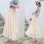 Ins super fire skirt, fairy skirt, high waist, long a-line skirt, Hong Kong style, beaded gauze skirt, soft mesh skirt